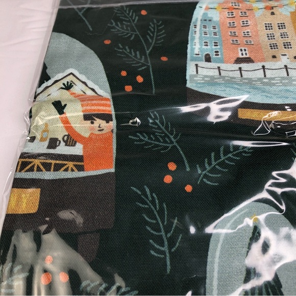 Anthropologie Christmas Holiday Green Dish Towel Joy World Snow Globe New in Pkg - Picture 8 of 9